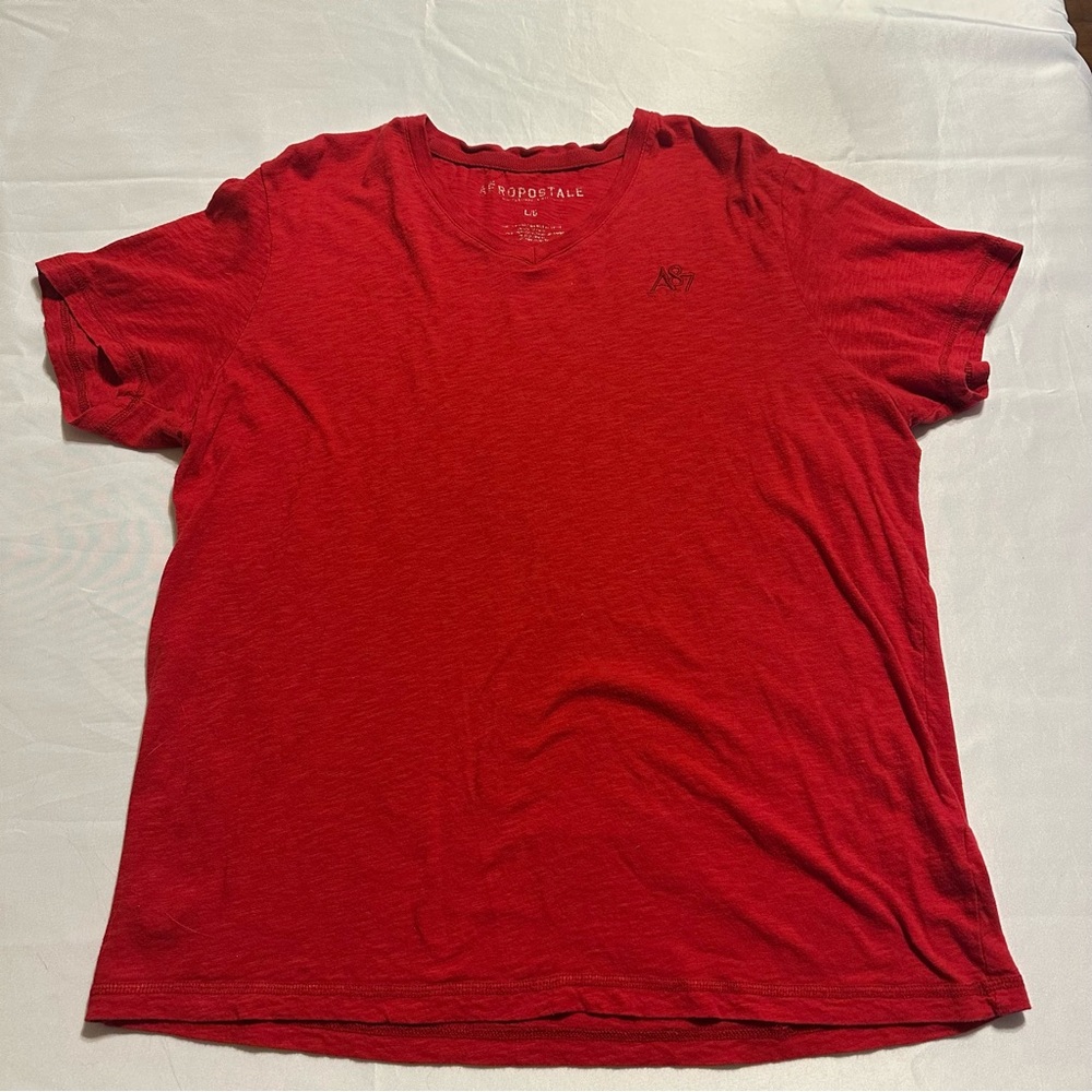 Aeropostale Men's  crew neck Red T-Shirt